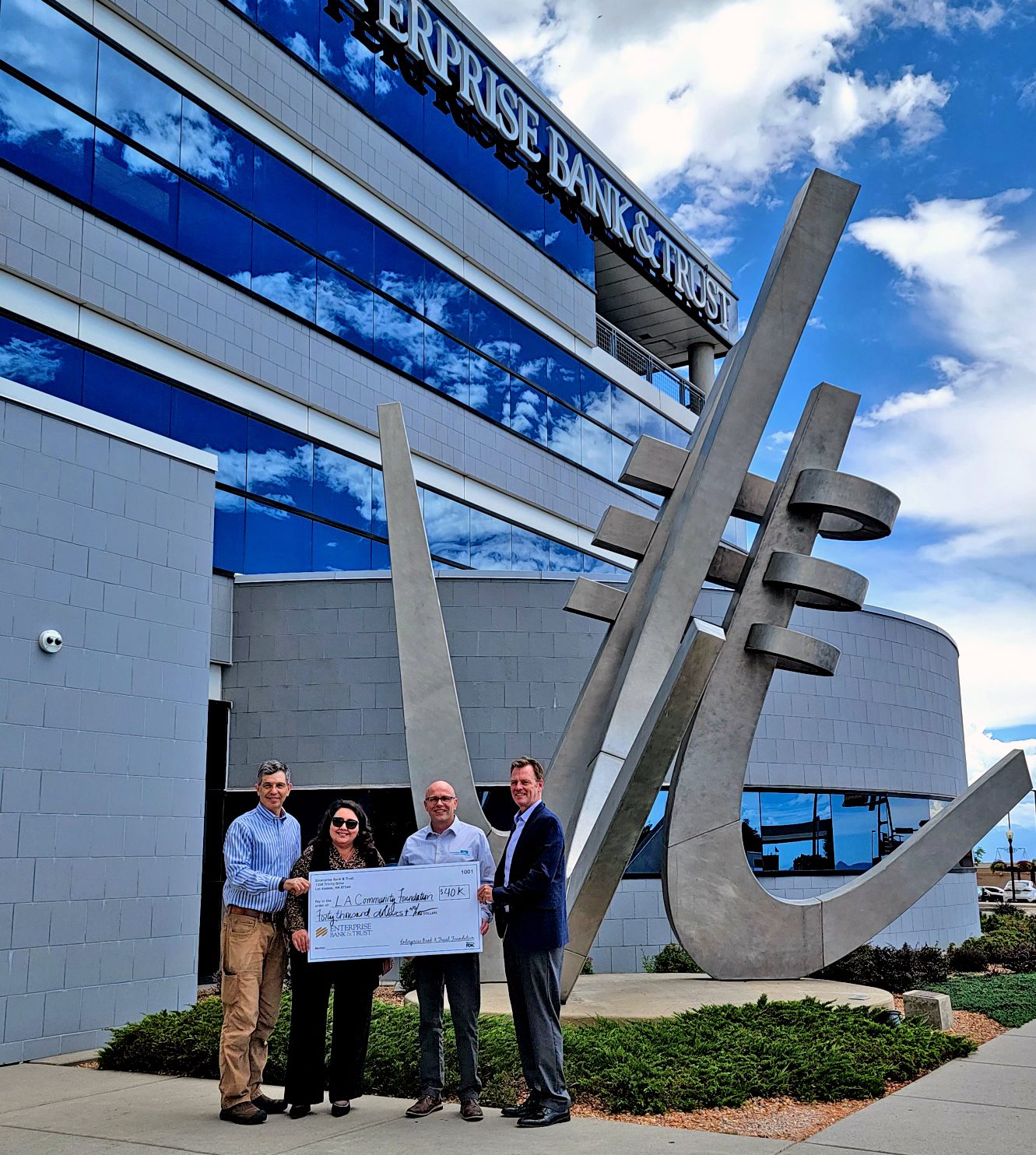 Enterprise Bank and Trust Matches Third Year Community Challenge Los